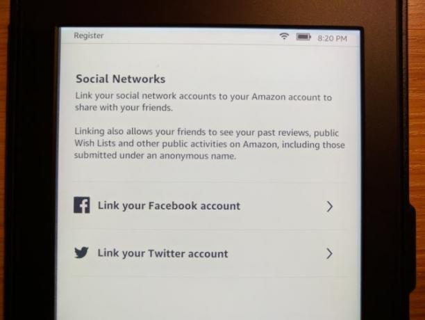 Kuidas seadistada ja kasutada oma Kindle Paperwhite 06 Paperwhite Ühendage sotsiaalsed võrgustikud
