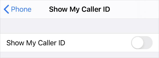 Saate iPhone'i seadetes kuvada valiku Minu helistaja ID