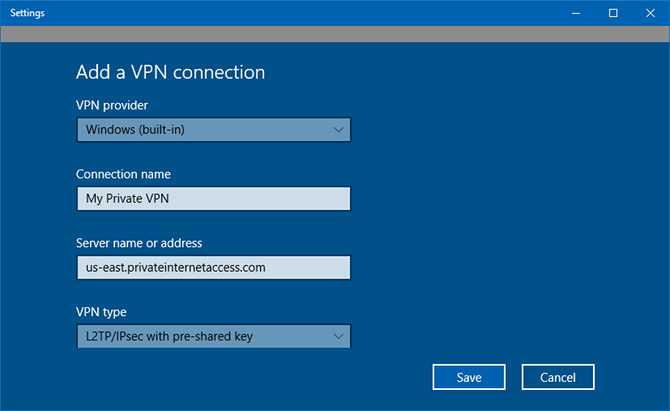 VPN-ühenduse seadistamine Windowsis