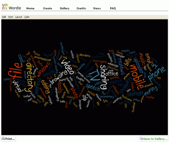 Wordle - tekstikunst