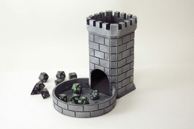 Parimad 3D-prinditavad tabletop Fantasy RPG-d täringutorn 670x447