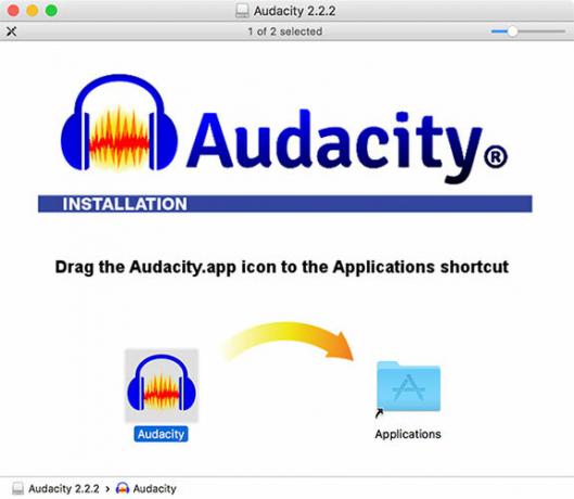 Audacity installimine macOS-i jaoks