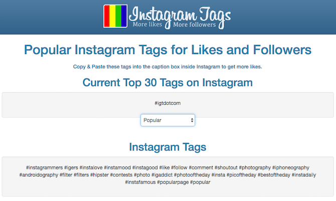 Parimad Instagrami tööriistad InstagramTags