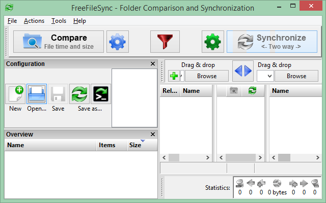 See on ühe parima Windowsi programmi FreeFileSync nimega ekraanipilt