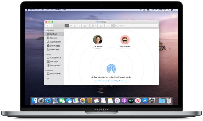 AirDrop Finderis Macis
