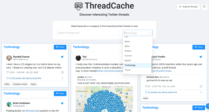 Avastage Twitteri niidid, mida tasub lugeda ThreadCache'is 