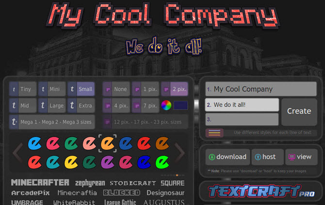 textcraft kroomrakendus