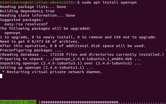 Kuidas installida VPN-klient Ubuntu Linux vpnp linux vpn openvpn install