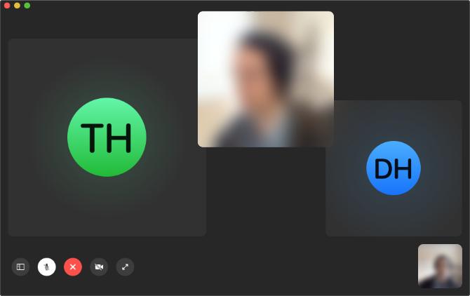 FaceTime'i grupikõne Macis