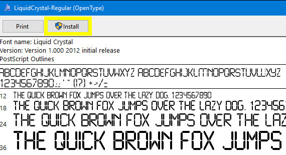 installi font