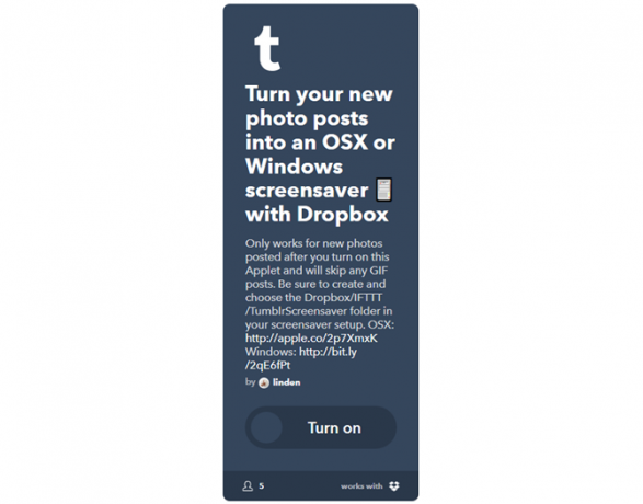 Ülim IFTTT juhend: kasutage veebi kõige võimsamat tööriista nagu Pro 50IFTTT TumblrPhotosToScreensaver
