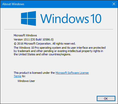 Windows 10 versioon 1511