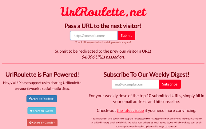 URL-rulett, komistamise alternatiiv