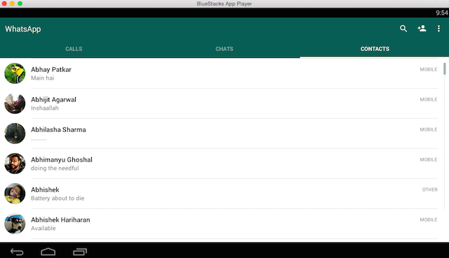 Bluestacks-WhatsApp
