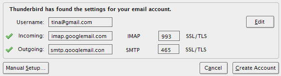 sünkroonige thunderbird e-posti aadress