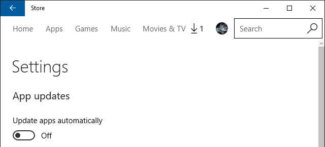 Windows Store'i automaatne rakenduste värskendus