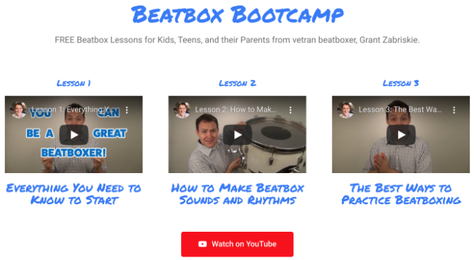 Beatbox Bootcamp õpetab teile kolmes YouTube'i videotunnis tasuta beatboxi kasutamist