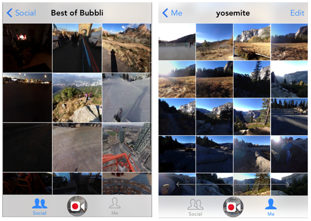 Saate teha suurepäraseid fotosfääre Bubbliga iPhone bubbli Sirvi4 jaoks
