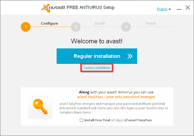 Avast - paigaldus - kohandatud