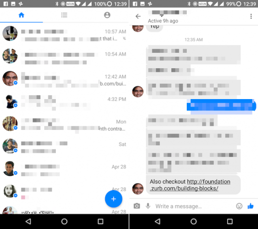 android lite rakenduste messenger