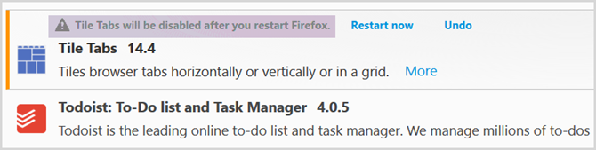 Firefoxi laienduste haldur