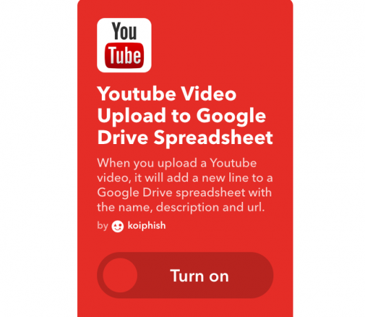 youtube ifttt lindistage videoid google sheet