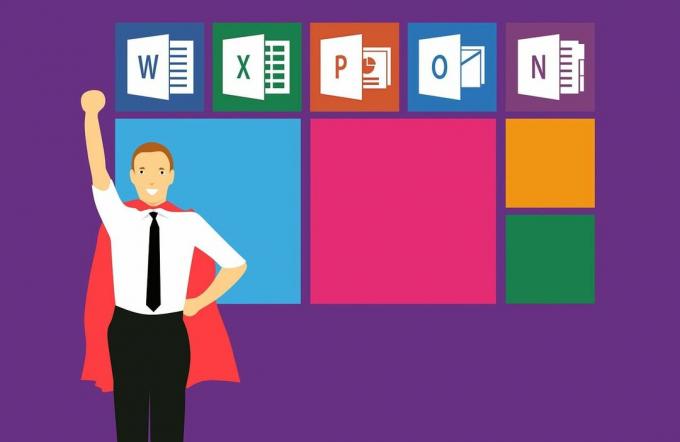 Microsoft Office'i rakendused koos Guy in Cape'iga