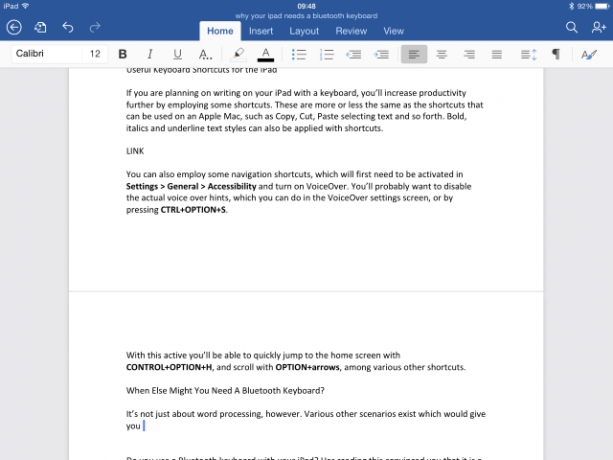 Siit leiate põhjuse, miks teie iPadil on vaja Bluetooth-klaviatuuri muo ios ipad bluetoothkeyboard word
