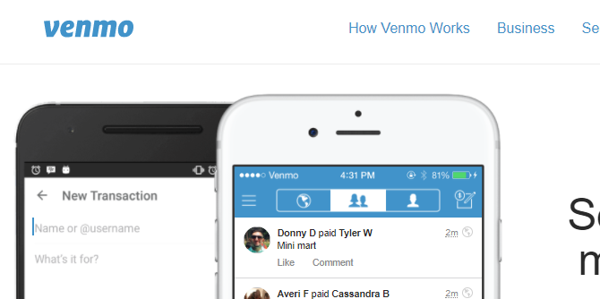 Veebipoe MakeUseOf Venmo pildi veebisaidil kantakse raha võrgus üle 670x334