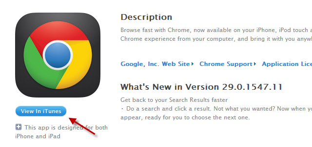 Kuidas sundida Chrome'i iTunes Store'i linke avama iTunes Desktop Appi chrome iTunes