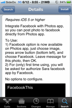 integreerida facebook iOS-i