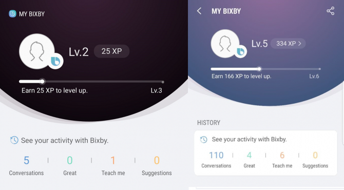 bixby android tasemel üles