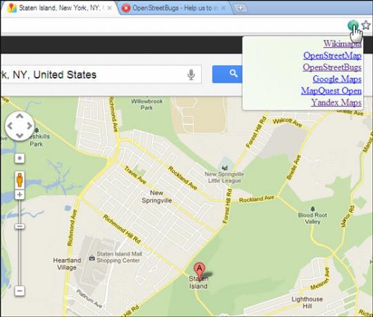 google map chrome laiendus