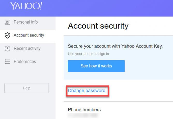 Yahoo meilikonto turvalisuse näpunäited