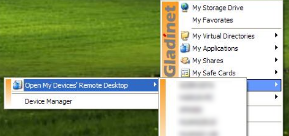 Kaardista võrguteenus võrgudraivina koos Gladinet (Windows) remotedesktopglad-iga