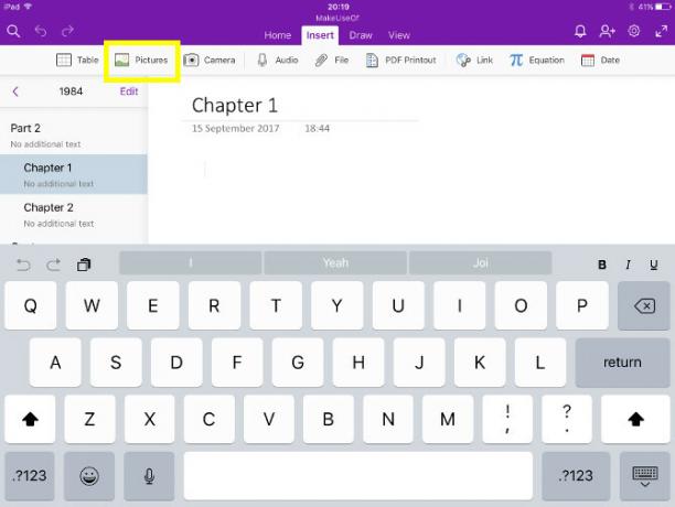 onenote märkmik