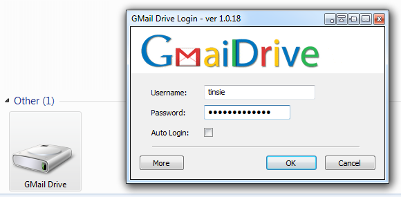 gmaili draiv Windows 7