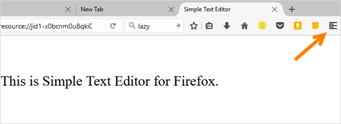 Firefoxi lihtne tekstiredaktor