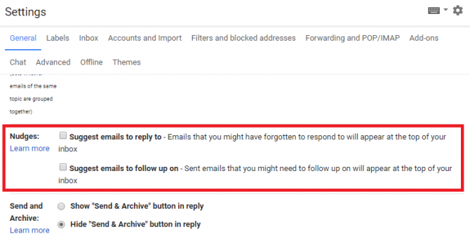 Mis on Nudge Gmailis? Ja kuidas seda sisse ja välja lülitada gmaili nudge 670x341