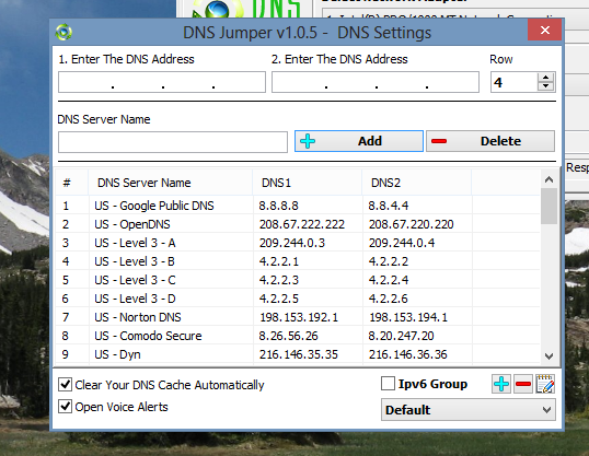 lülita dns server