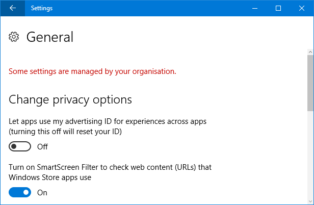 Windows 10 privaatsusseaded