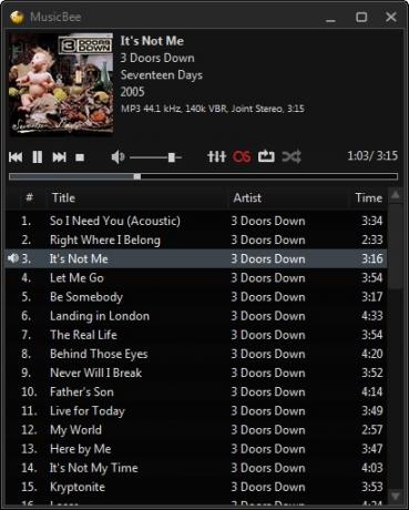 MusicBee: teie võimas, kuid samas lihtne, kõik-ühes muusikahaldur [Windows] MusicBee kompaktse pleieri vaade