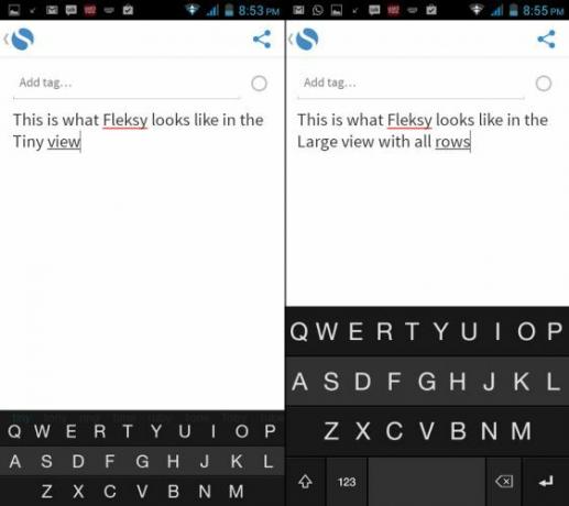 Fleksy-for Android-Pisike-View-kõik-read