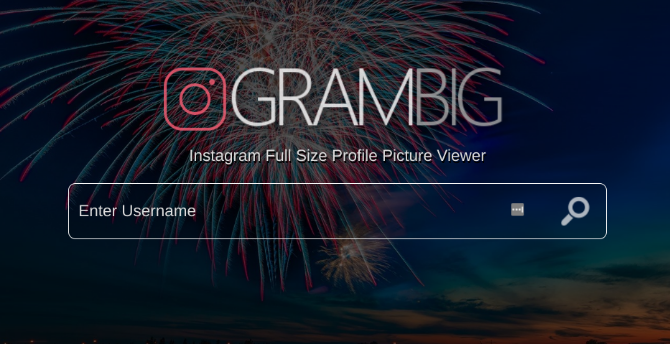 GramBig näitab instagrami profiilipiltide täissuuruses fotosid