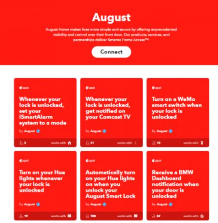 august ifttt nutilukk