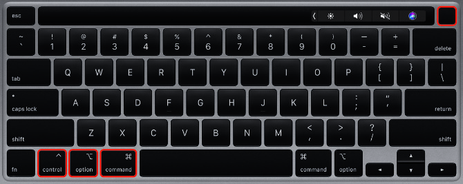 MacBook-klaviatuur väljalülitatud otseteega