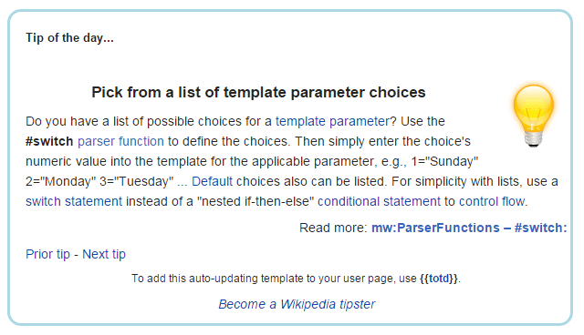 Wikipedia päeva näpunäide