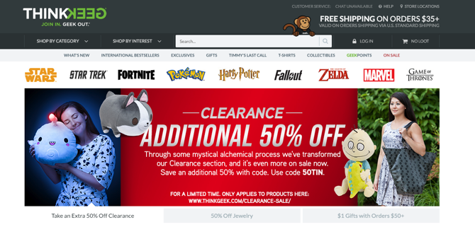 ThinkGeek ekraanipilt