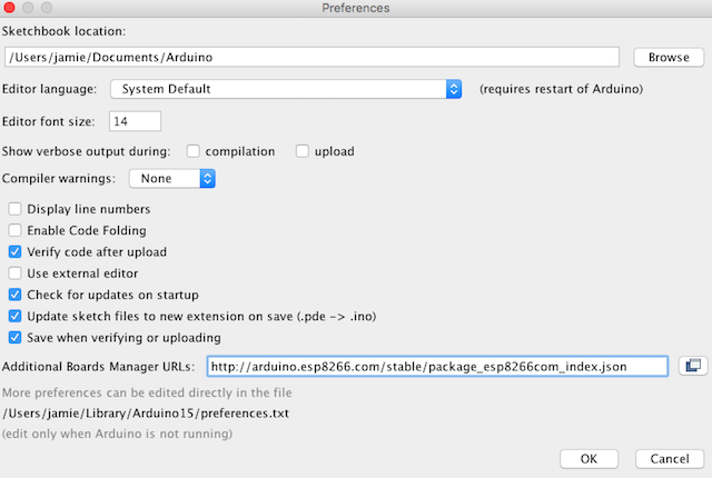 arduino juhatuse halduri URL-id