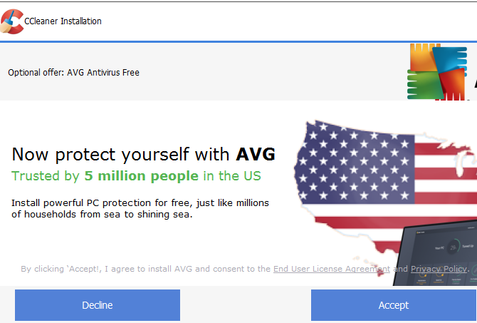 CCleaneri install AVG